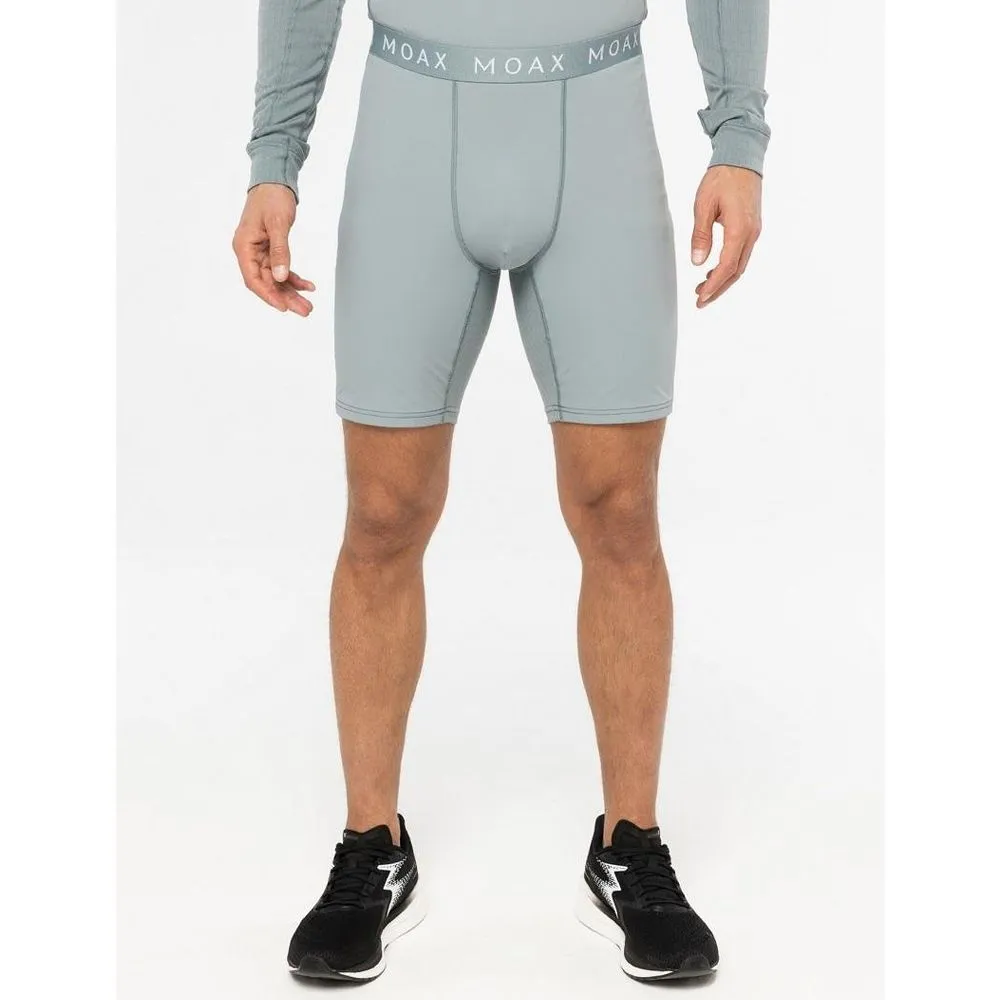 Термобелье шорты MOAX Race Wind long мужские (3XL, 11400 Серо/зеленый)