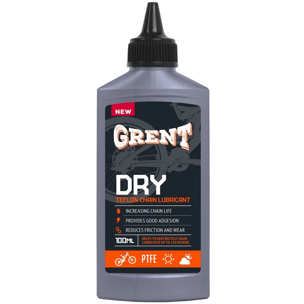 Синтетическая смазка GRENT PTFE Dry Lube для цепи для сухой погоды с тефлоном 120 мл