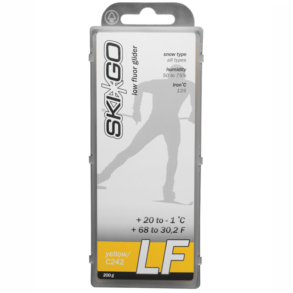 Парафин SkiGo LF Yellow С242 любой тип снега +20 -1 200 г