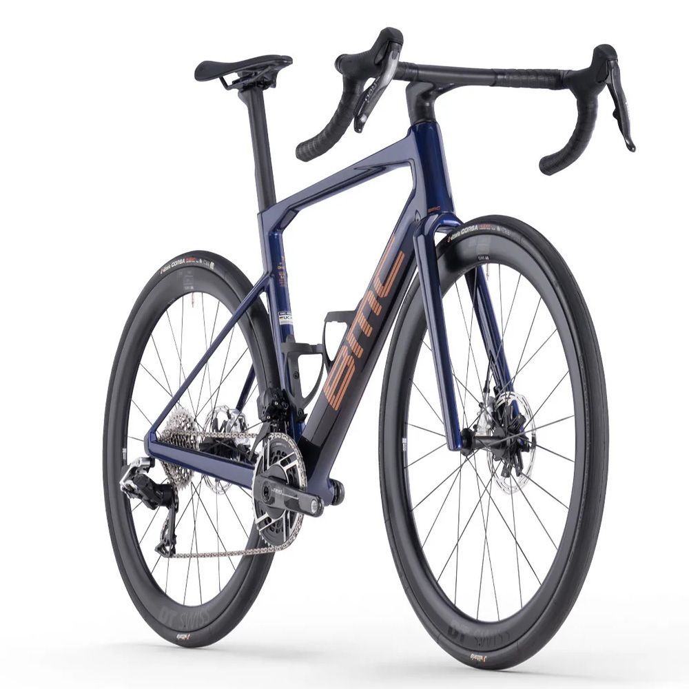 Велосипед шоссейный BMC Roadmachine 01 ONE Red AXS 2x12 Blue/Copper/Copper