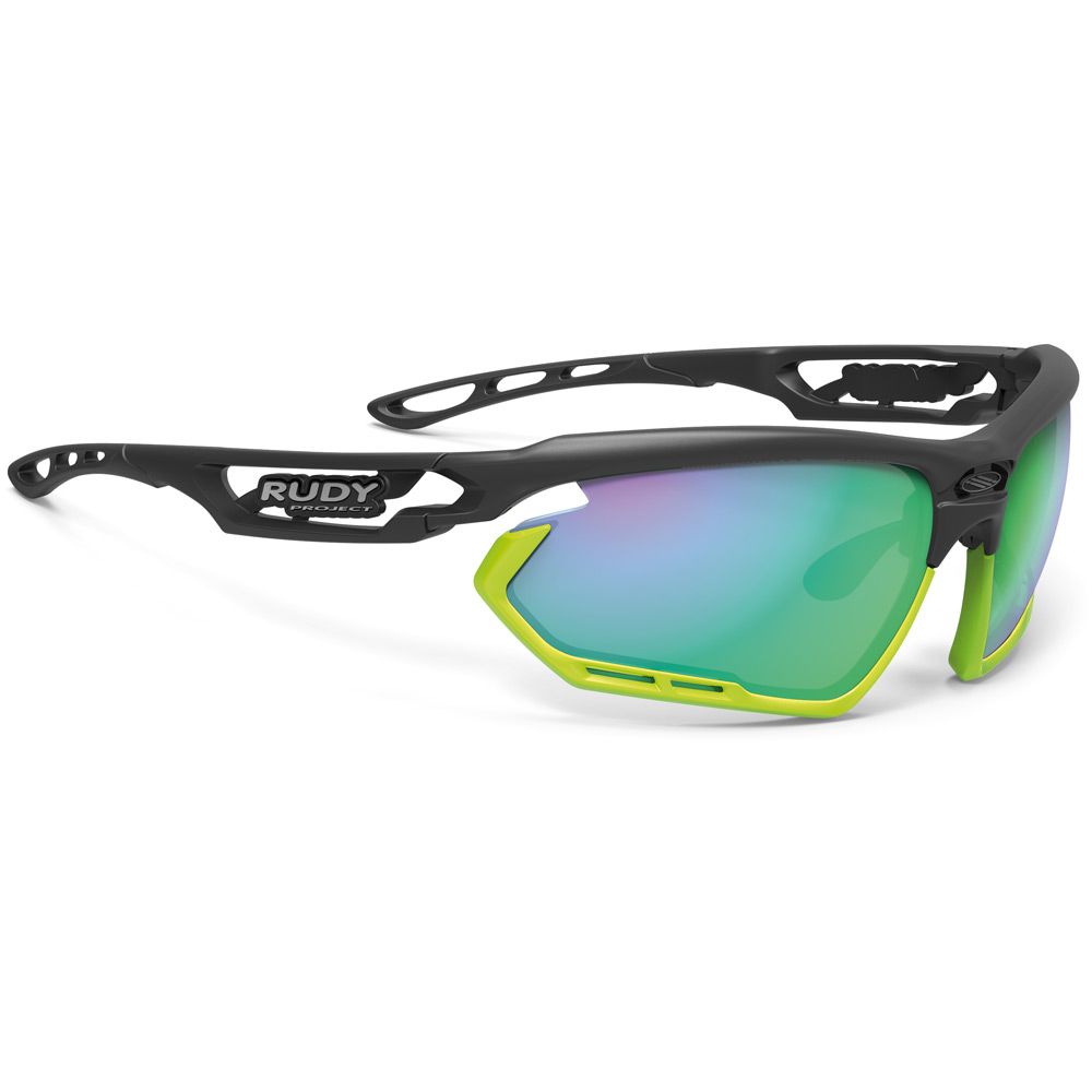 Очки Rudy Project FOTONYK Matt BLACK/Bumpers Lime - Polar 3FX HDR MLS Green