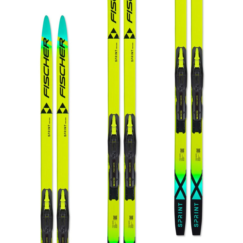 Лыжи FISCHER TWIN SKIN SPRINT JR (с креплением в компл.)