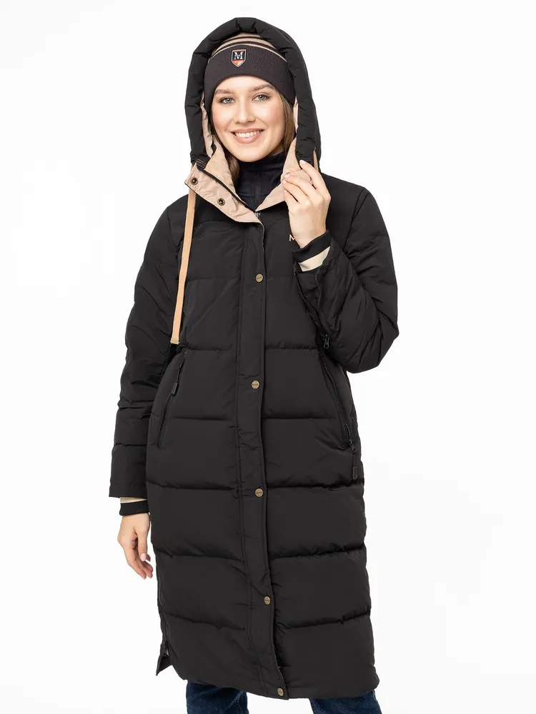Пальто пуховое MOAX  Dachstein женск. (L, 10000 черный)