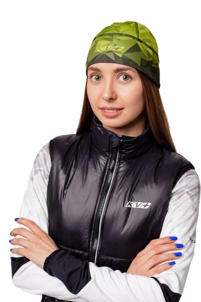 Шапка KV+ PREMIUM  (M/L, 106 зеленый/черный)