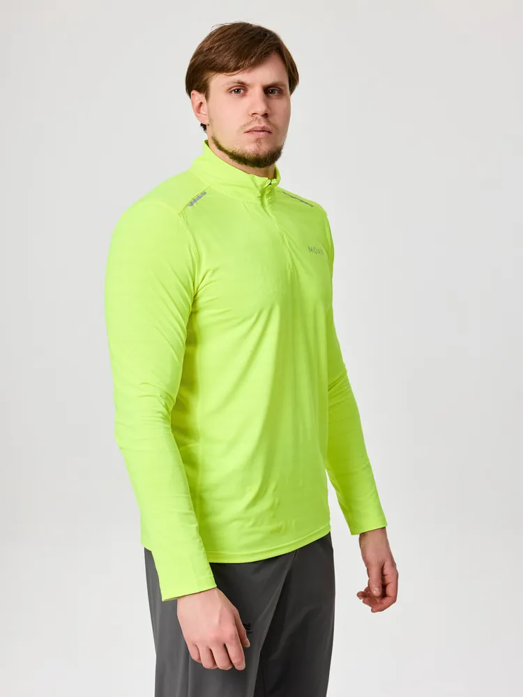 Лонгслив MOAX Flame на молнии 1/2 мужск. (L, 50000 Лимонный)