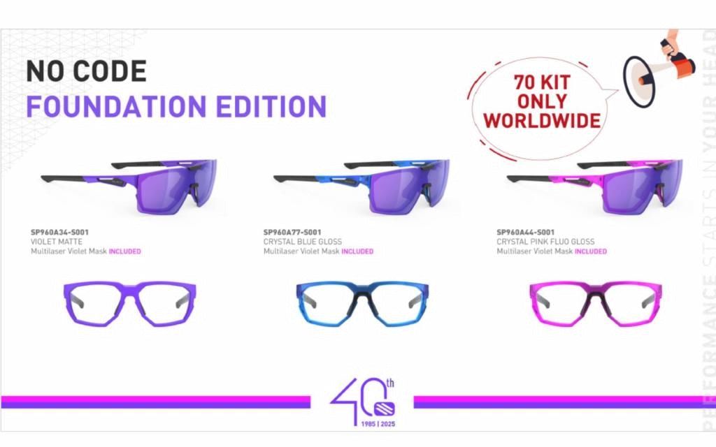 Очки Rudy Project NO CODE Crystal Blue Gloss + clip-on MLS Violet 