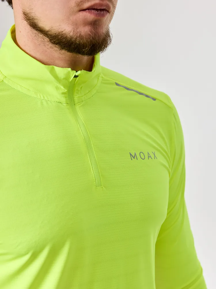 Лонгслив MOAX Flame на молнии 1/2 мужск. (L, 50000 Лимонный)