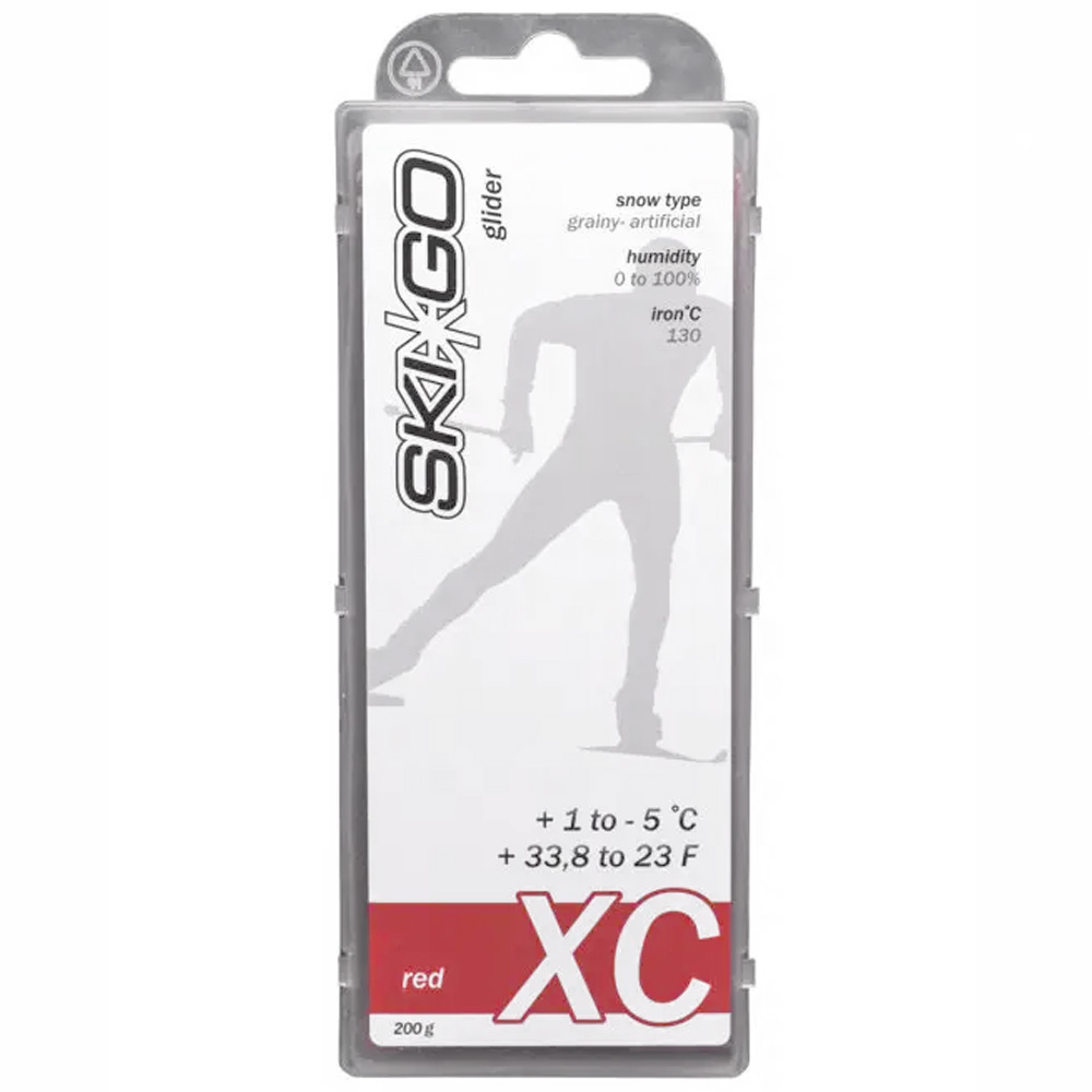 Парафин SkiGo XC Red крупный зернистый снег +1 -5 200 г