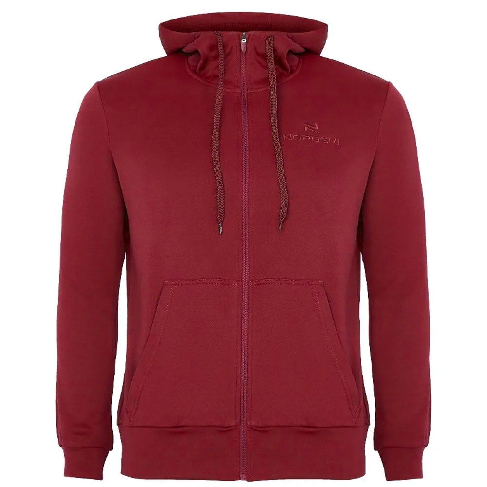 Толстовка NordSki Base Zip Hood (L, 900 красный)