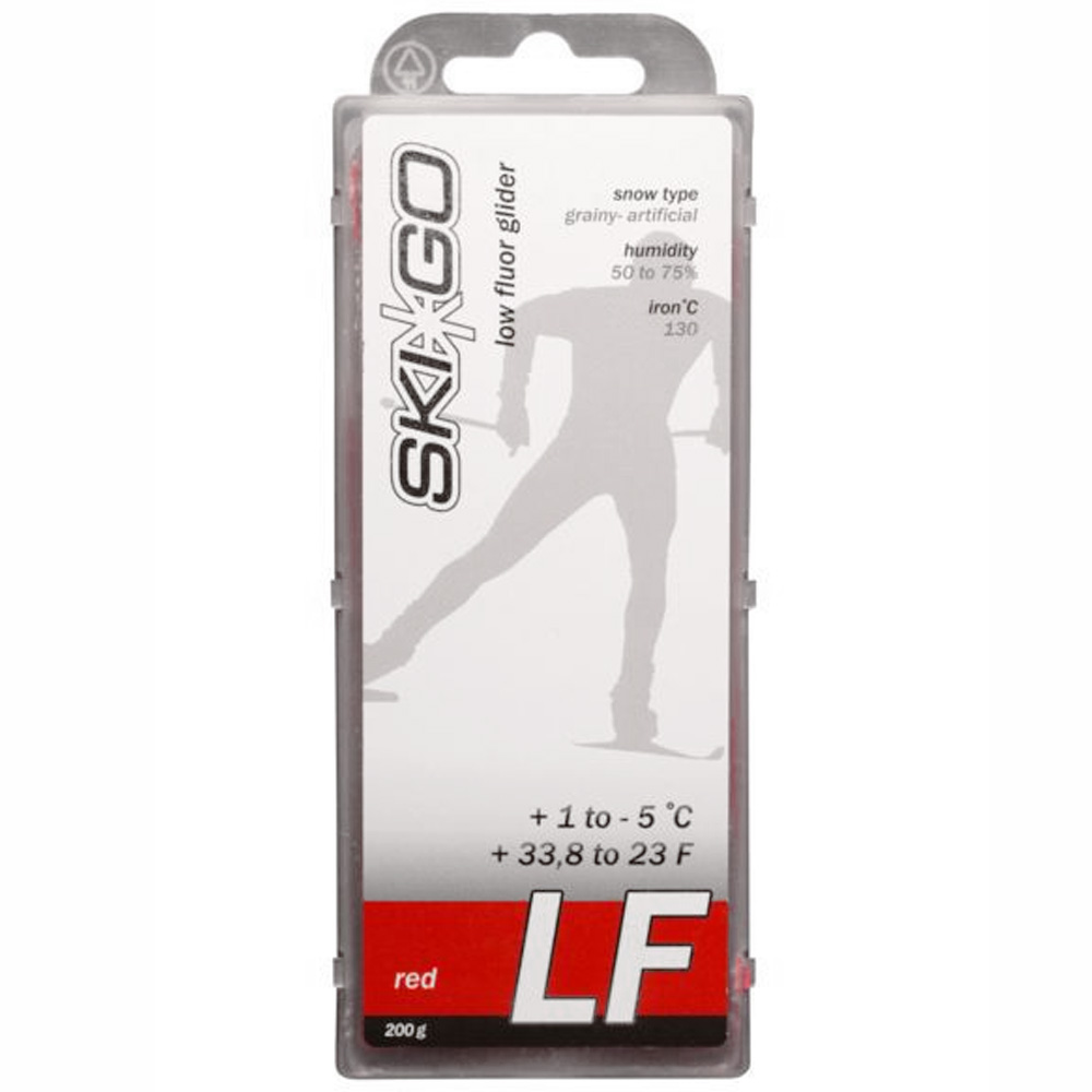 Парафин SkiGo LF Red крупный зернистый снег +1 -5 200 г