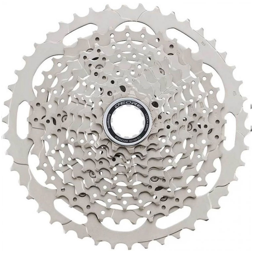 Кассета Shimano Deore, M4100, 10 скоростей, 11-42Т, серебристая