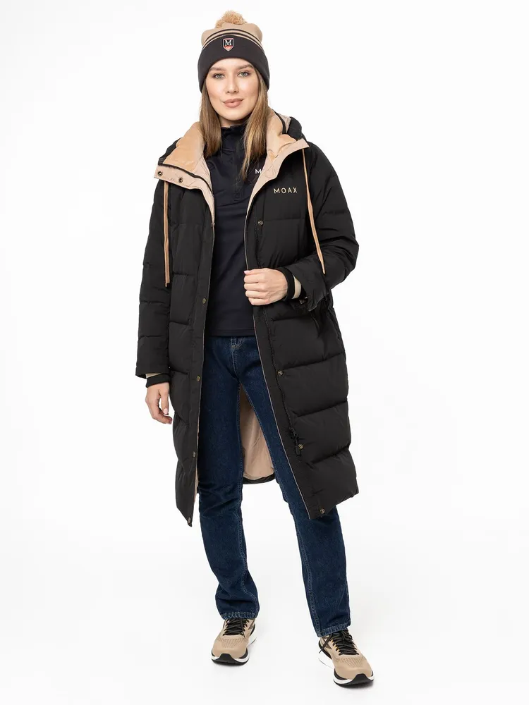 Пальто пуховое MOAX  Dachstein женск. (L, 10000 черный)