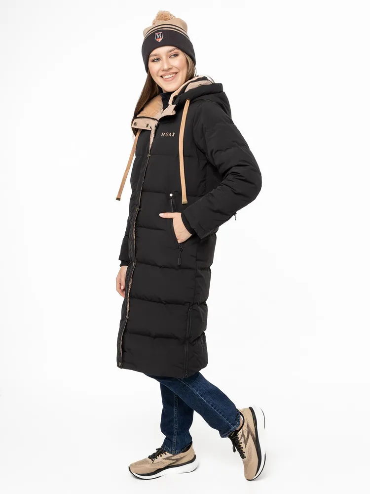 Пальто пуховое MOAX  Dachstein женск. (L, 10000 черный)