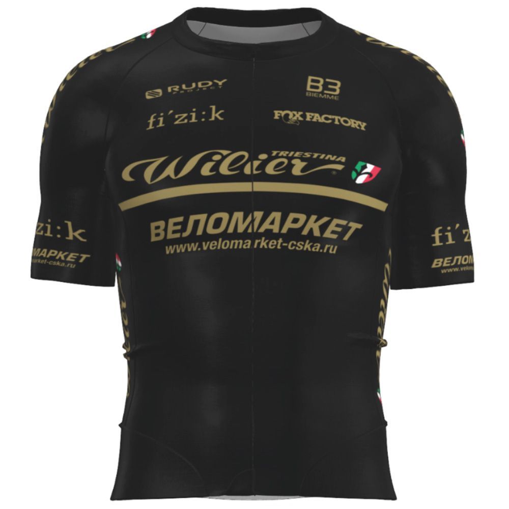 Майка кор.рукав Biemme TEAM Velomarket 26 (черн/золотой)
