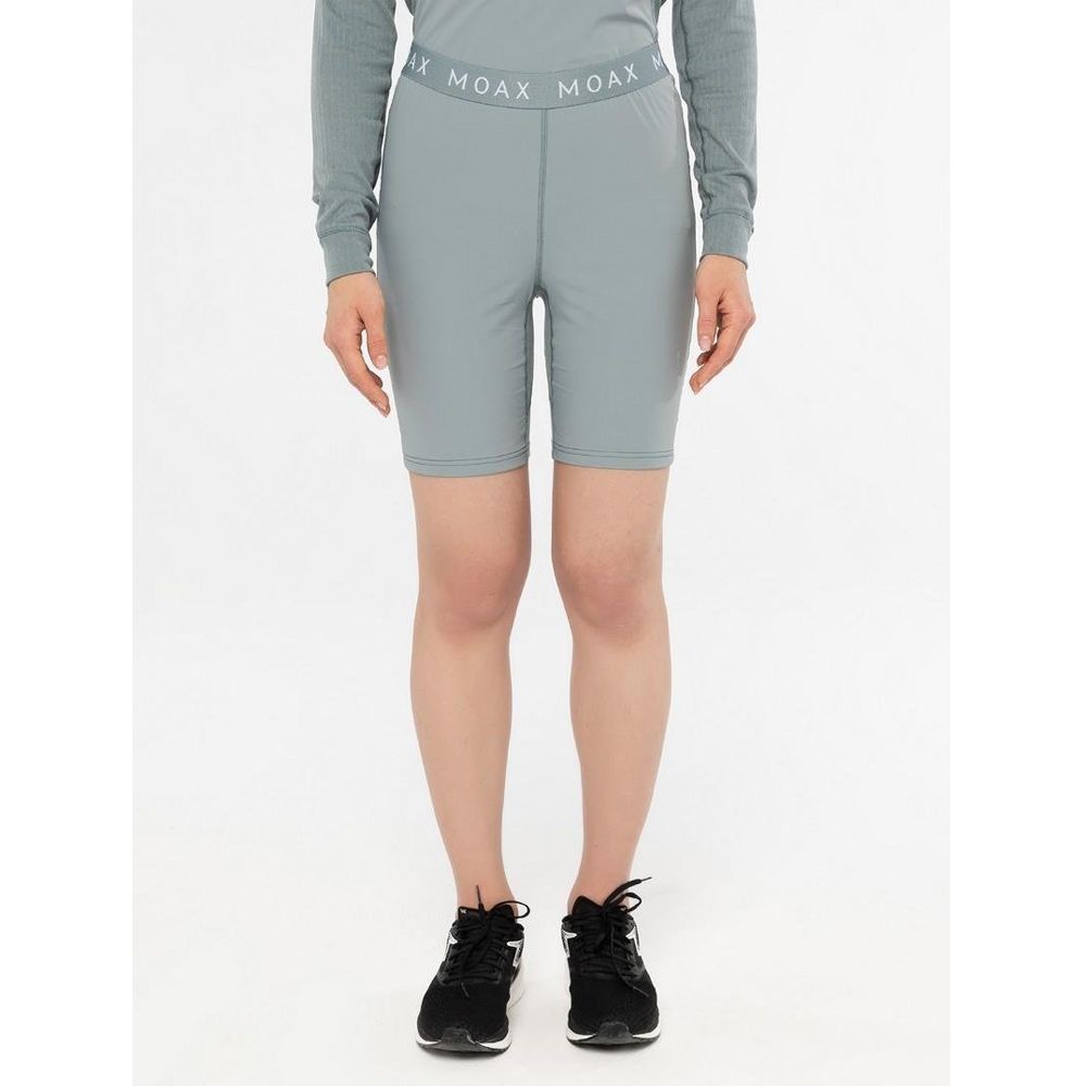 Термобелье шорты MOAX Race Wind long женские (L, 11400 Серо/зеленый)