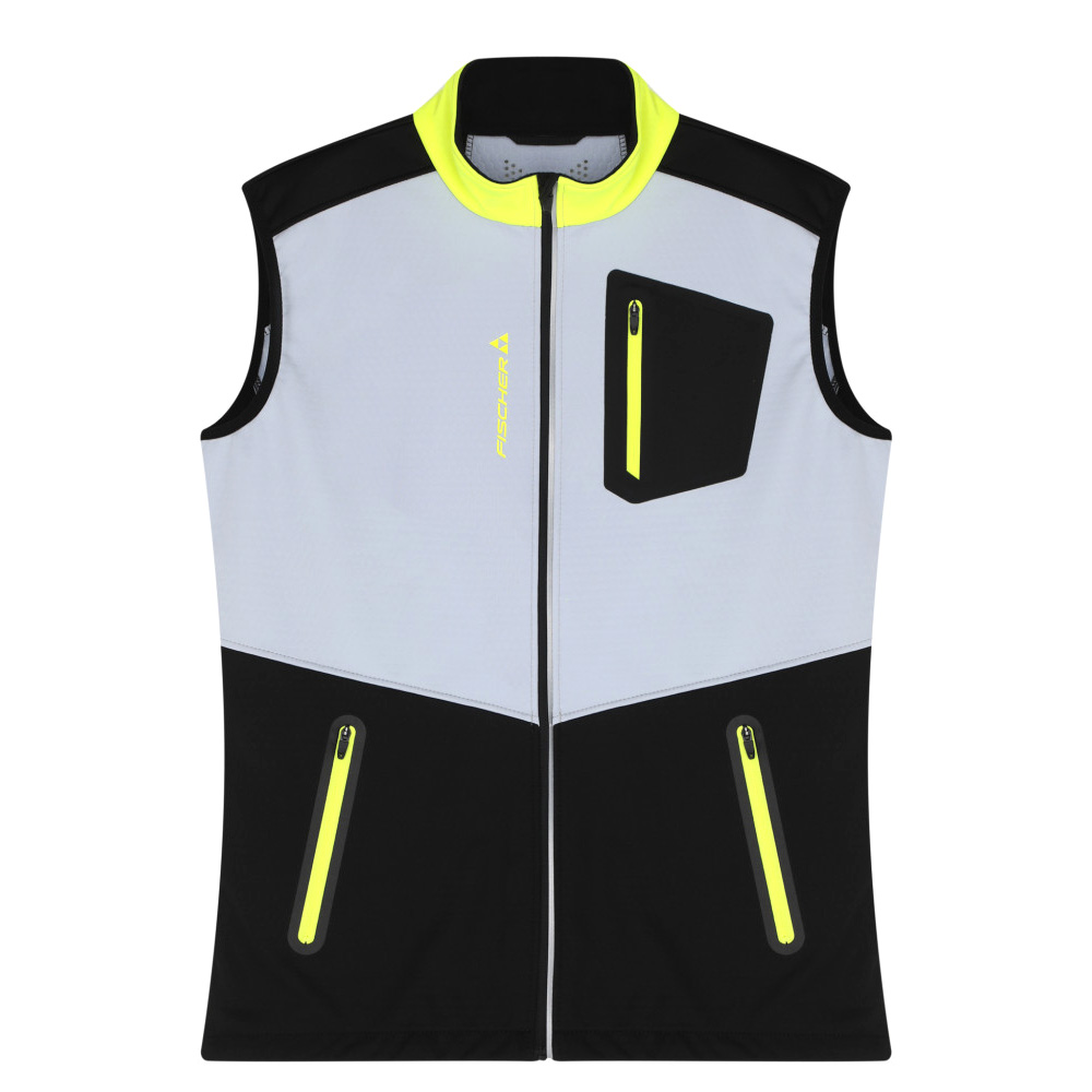 Жилет FISCHER Softshell Warm мужск. (48, 109 Черный/серый)