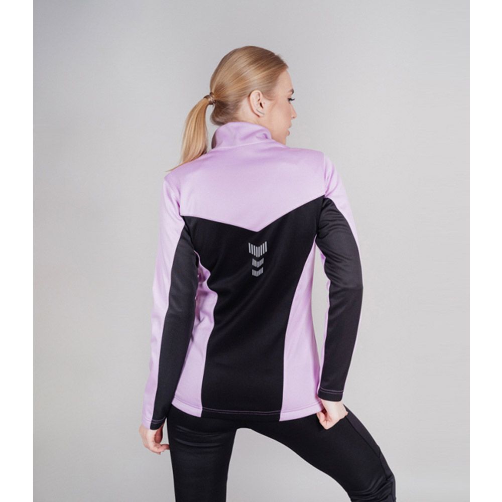Куртка разминочная Nordski Base женск. (L, 412 Сиреневый/Черный)