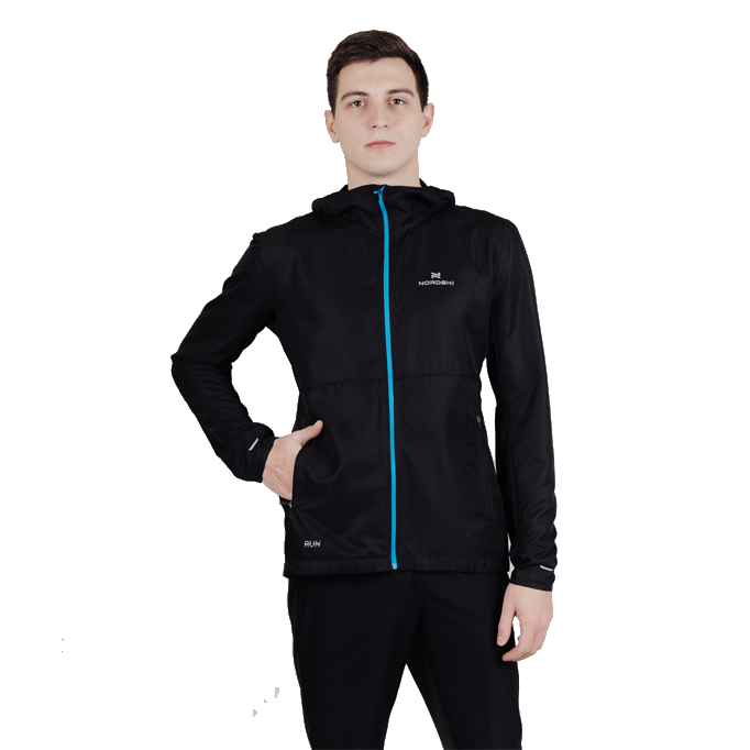 Ветровка Nordski Run  (S, 100 черный)