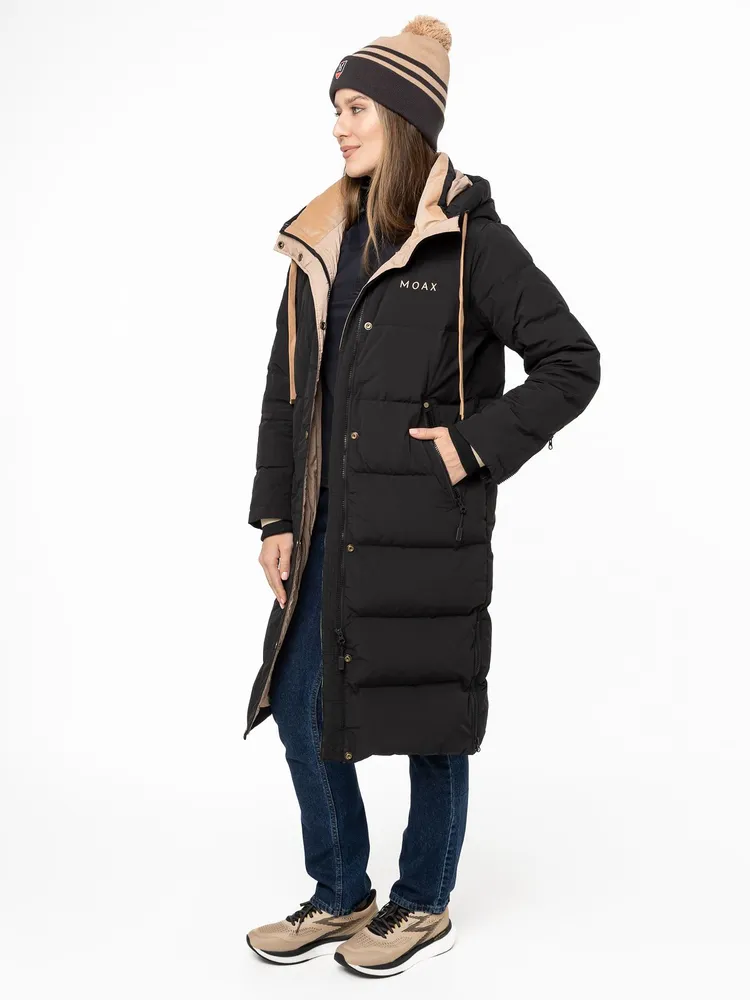 Пальто пуховое MOAX  Dachstein женск. (L, 10000 черный)