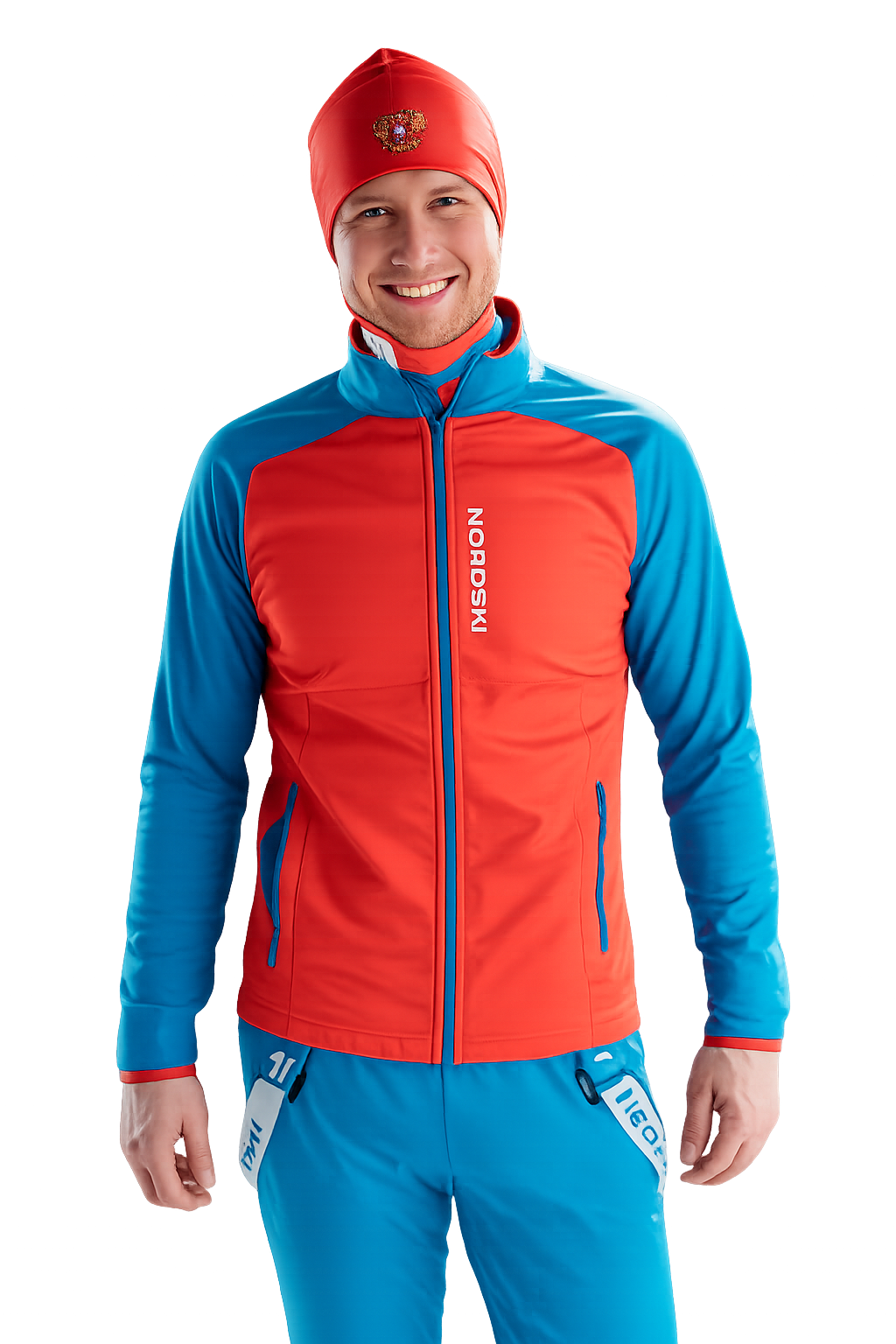 Куртка разминочная Nordski Premium (M, 879 Синий/красный)
