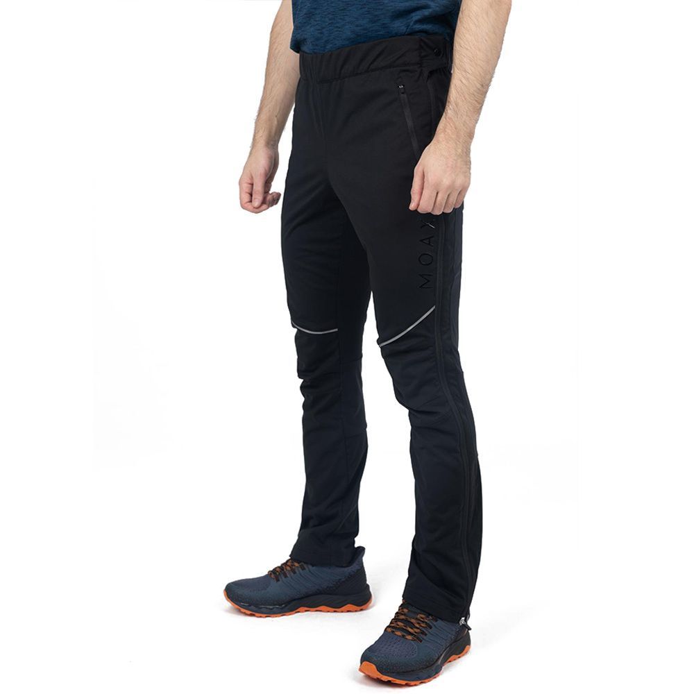 Брюки MOAX Solo Full zip муж.  (L, 100 Черный)