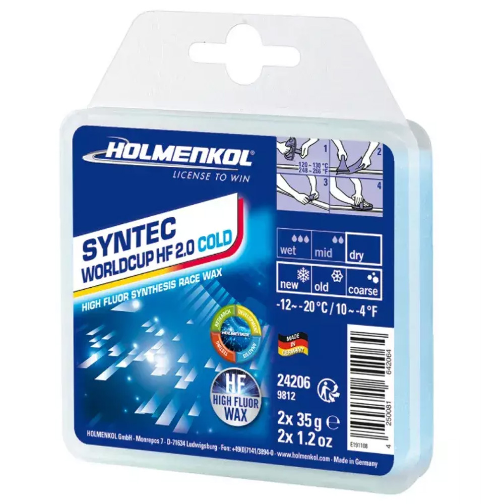 Парафин HOLMENKOL Syntec WorldCup HF 2.0 Cold 2*35 г