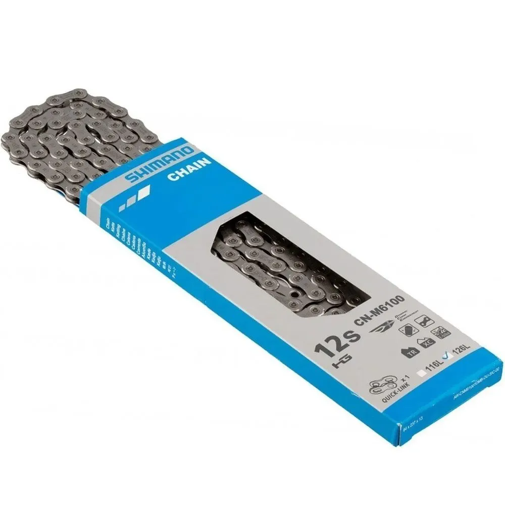 Цепь Shimano Deore, M6100, 12ск, 138 зв., с замком