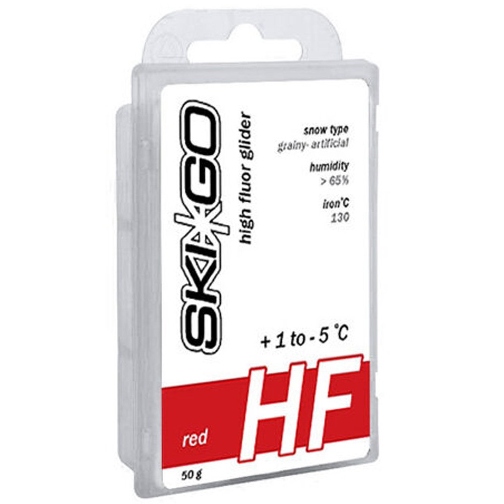 Парафин SkiGo HF Red крупный зернистый снег +1 -5 45 г