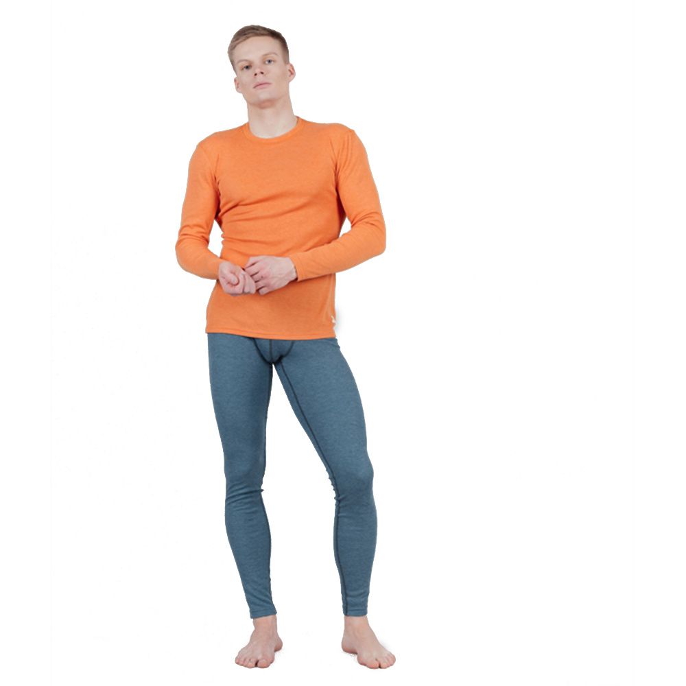 Комплект термобелья Nordski Soft мужской (L, 903 Оранжевый/зеленый)