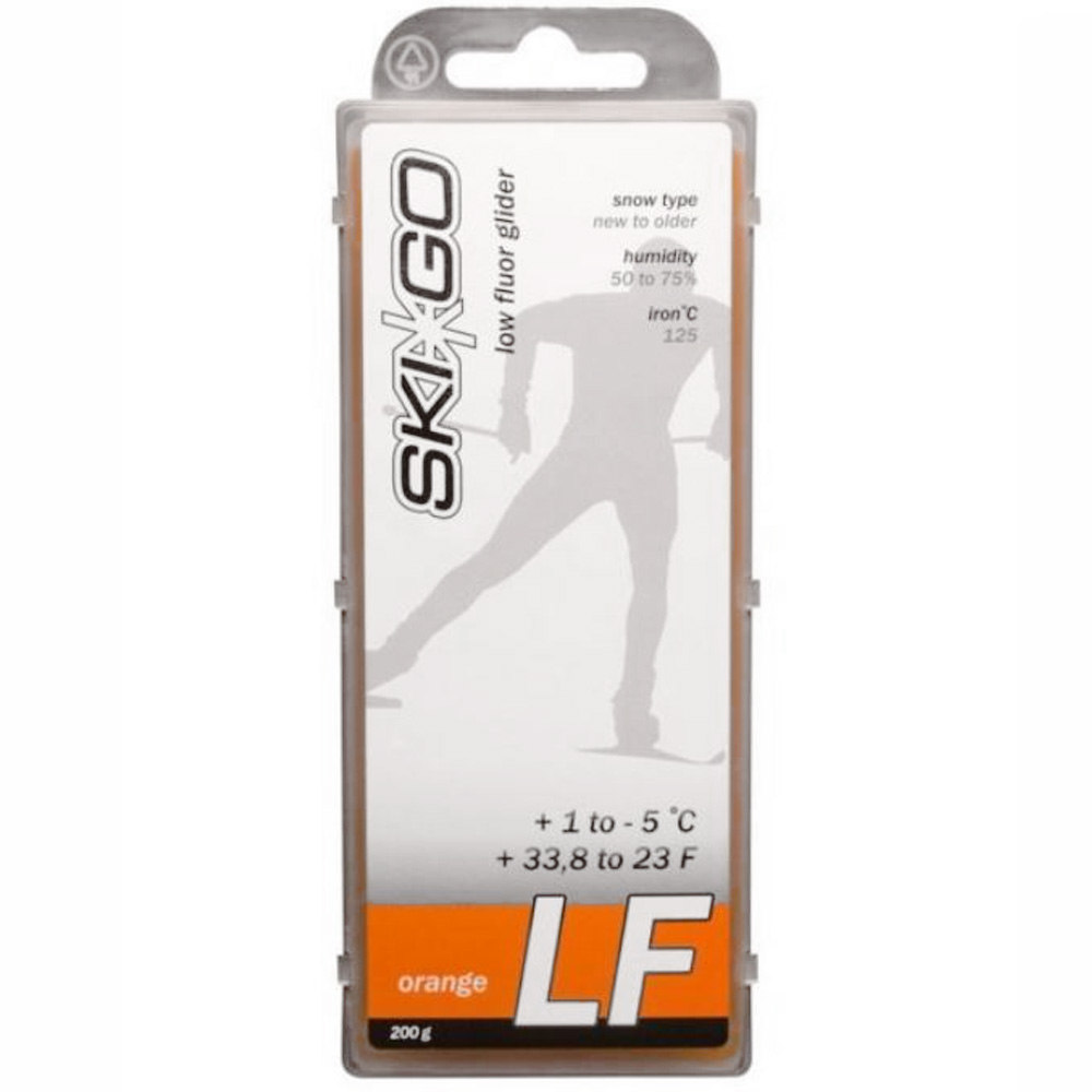 Парафин SkiGo LF Orange новый снег +1 -5 200 г