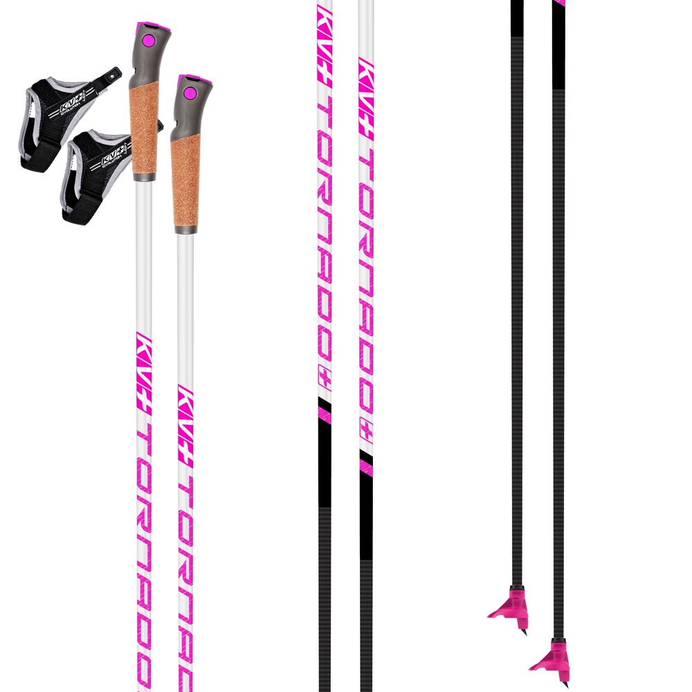 Палки лыжные KV+ TORNADO PLUS Junior Pink QCD