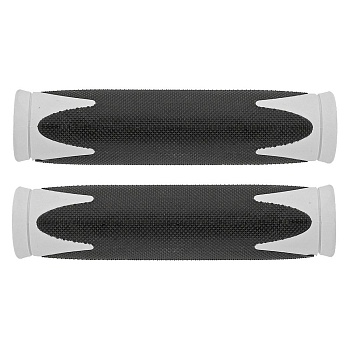 Грипсы Velo  D2 Alloy 130mm, белые/черн.., с фиксатором