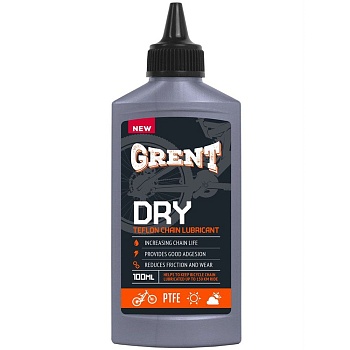 Синтетическая смазка GRENT PTFE Dry Lube для цепи для сухой погоды с тефлоном 120 мл