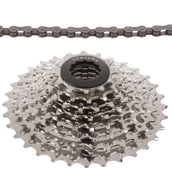 Кассета Ventura 8V 11-32 + цепь KMC 302175