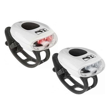 Фонарь-мигалка M-Wave Cobra III 2 функ.  (бел.+  крас.)