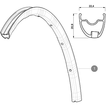 Обод Mavic Crossmax SL PRO'12-16 перед. 27.5" (20отв)