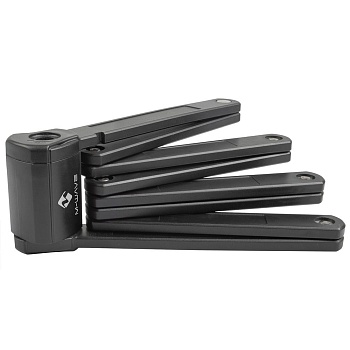 Замок вело M-Wave 210x72x40мм, складной, сталь, с ключом