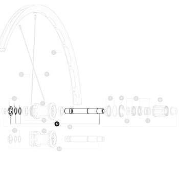 Ось Mavic ID360 135/142 DCL